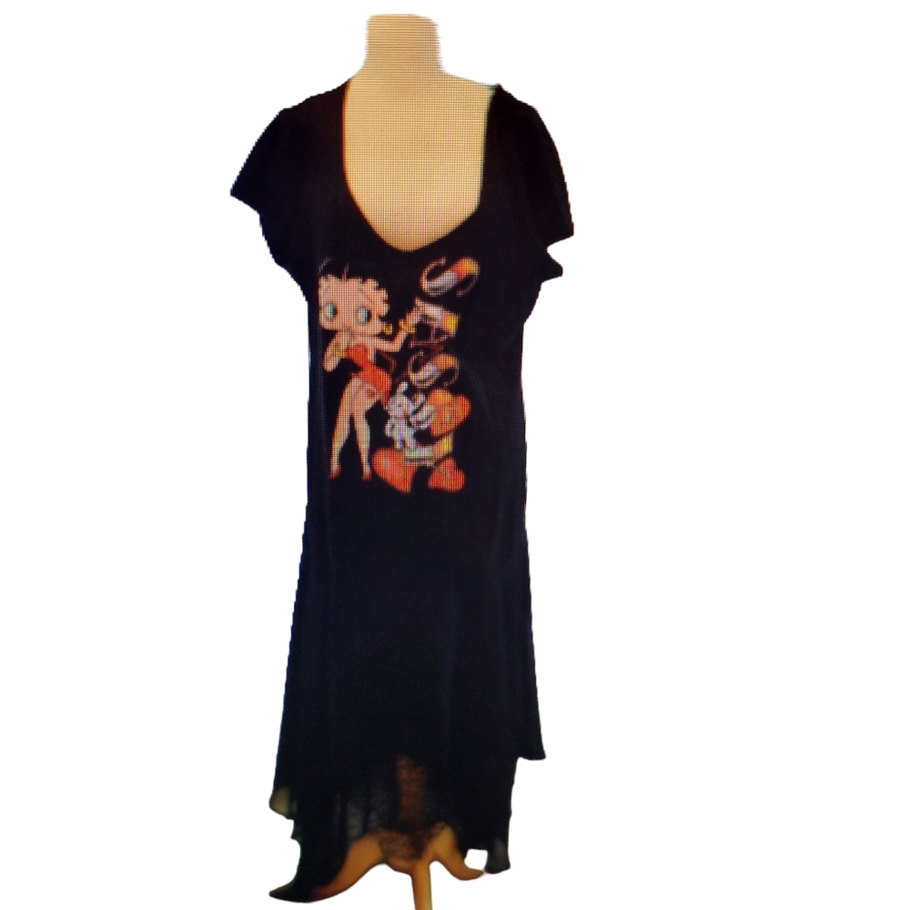 Betty Boop Boho Sassy Dress Size XXL Junior Upcycled